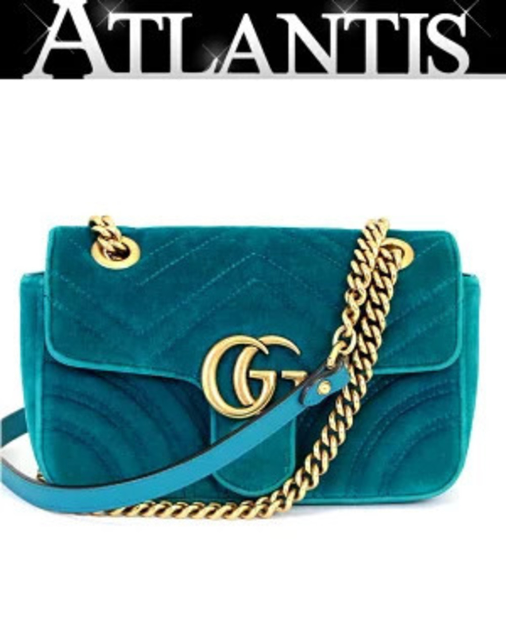 Gucci GG Marmont shoulder bag velvet green